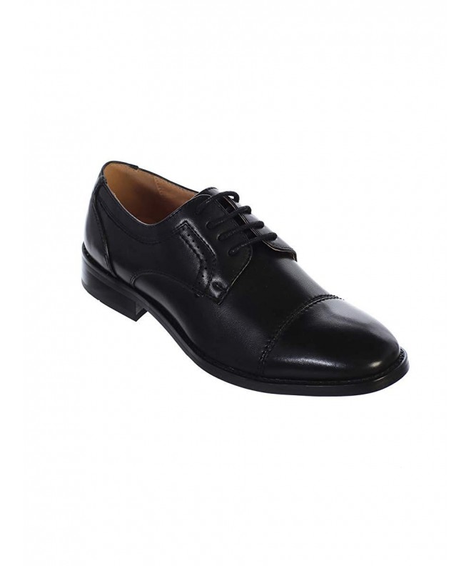 Oxfords Little Boys Black Capped Toe Oxford Dress Shoe for Special Occasion (13) - C218M7SM5EU $63.65
