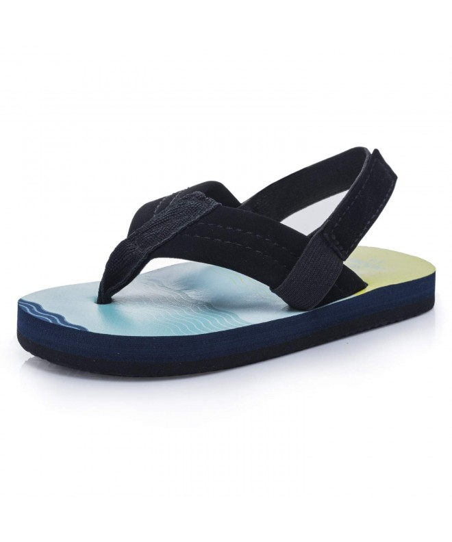 Sandals Boys Flip Flops Sandals with Back Strap for Toddler/Little Kid/Big Kid - Aqua Green - CS18NI33L2G $26.67