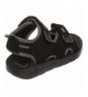 Sandals Boys Double Adjustable Strap Lightweight Sandals (See More Colors and Sizes) - Black/Grey - CJ185XC8MO7 $26.40