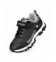 Running Boys Hiking Shoes Waterproof Wide Athletic Trail Running Sneakers for Boys Black 3.5 M US Big Kid - CR18OR9YYCM $58.75