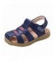 Sandals Closed Toe Leather Fisherman Sandals for Toddler Little Kids Baby Boys Girls - Blue - C518CLUI0YR $31.42