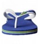 Sandals Kids Brazil Logo Sandal Flip Flops (Toddler/Little Kid)-Citrus Yellow-23/24 BR (9 M US Toddler) - Marine Blue - CQ11O...