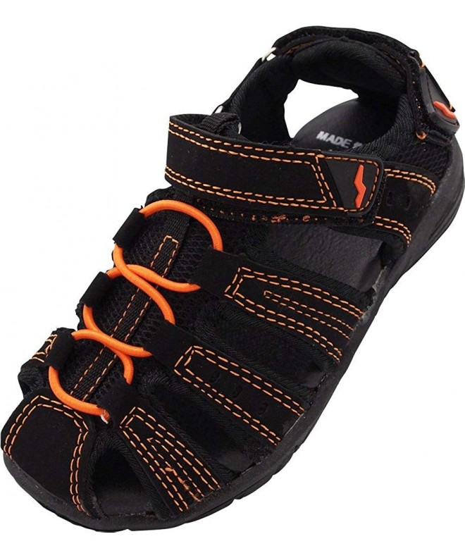 Sandals Boys & Girls Toddler Little & Big Kid Athletic Outdoor Sport Water Hiking Sandals - Black/Orange - CK18E7X8QEK $30.00