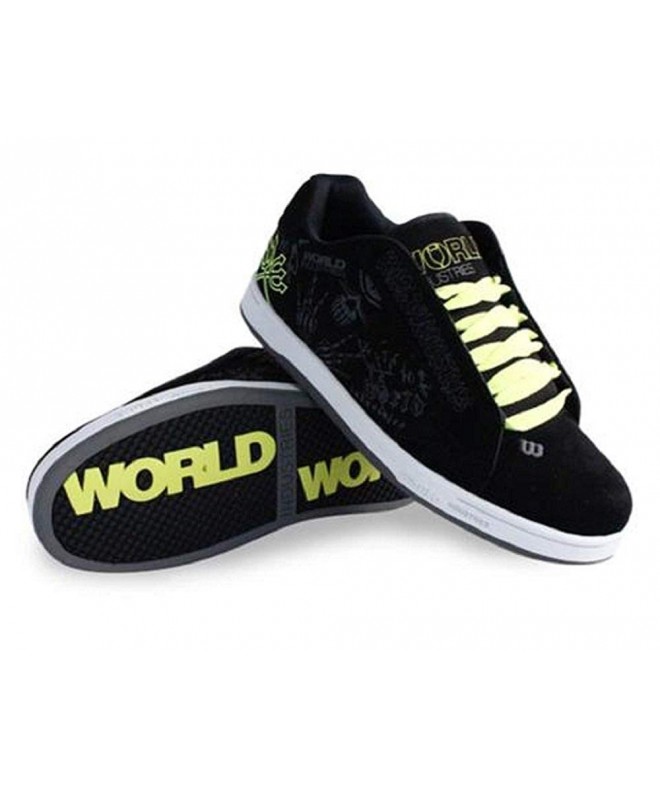 Skateboarding Boy's Bones Skateboarding Sneaker Shoe - Black / White / Lime - CK186NQUDMN $54.60