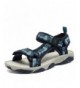 Sandals Kids Athletic Sandals Boy and Girls' Two-Straps Open Toe Beach Sports Sandals (Little Kid/Big Kid) - Dark Blue - CG18...