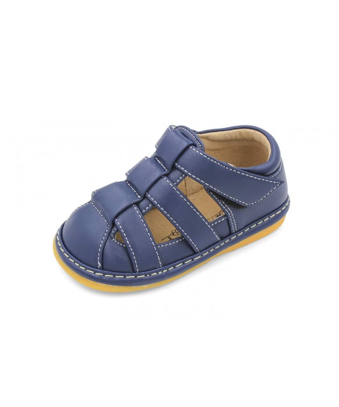 Sandals Navy Blue Boys Squeaky Sandals - Blue - CZ12CDOFUM5 $62.41