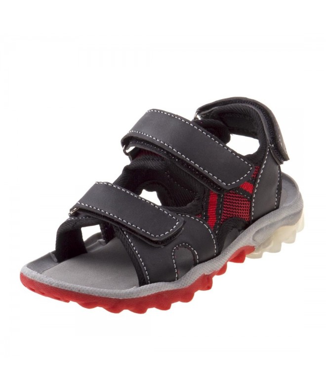 Sandals Boys Light up Athletic Sandal (Toddler/Little Kid/Big Kid) - Black/Red - CX1806ED956 $28.28