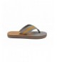 Sandals Boys' Flip Flop Little Kid Striped Thong Sandal with Printed Footbed - Grey Tropical - CM18OK2WCGN $28.95