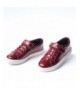 Skateboarding Kids Walking Sneakers Casual Skateboarding Sport Shoes for Boys Girl - Wine Red - CS18I5ELHKR $59.07