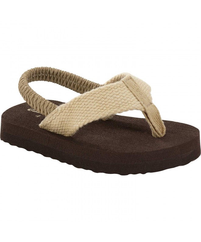 Sandals Infant Boys' Thong Sandal Beige & Brown - CQ1876EQ2KK $23.35