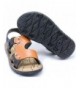 Sandals Boy's Open Toe Rivet Buckle Outdoor Casual Sandbeach Sandals - Brown - CA12FIMHCV1 $23.03