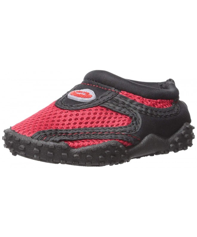 Sandals Childrens Kids Water Shoes Pool Beach Aqua Socks - Black/Red - CT12KRDWVCL $24.15