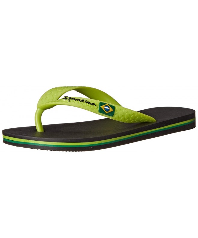 Sandals Brazil Kids Flip Flop (Toddler/Little Kid/Big Kid) - Black/Green - CV11ORT0HUF $31.82