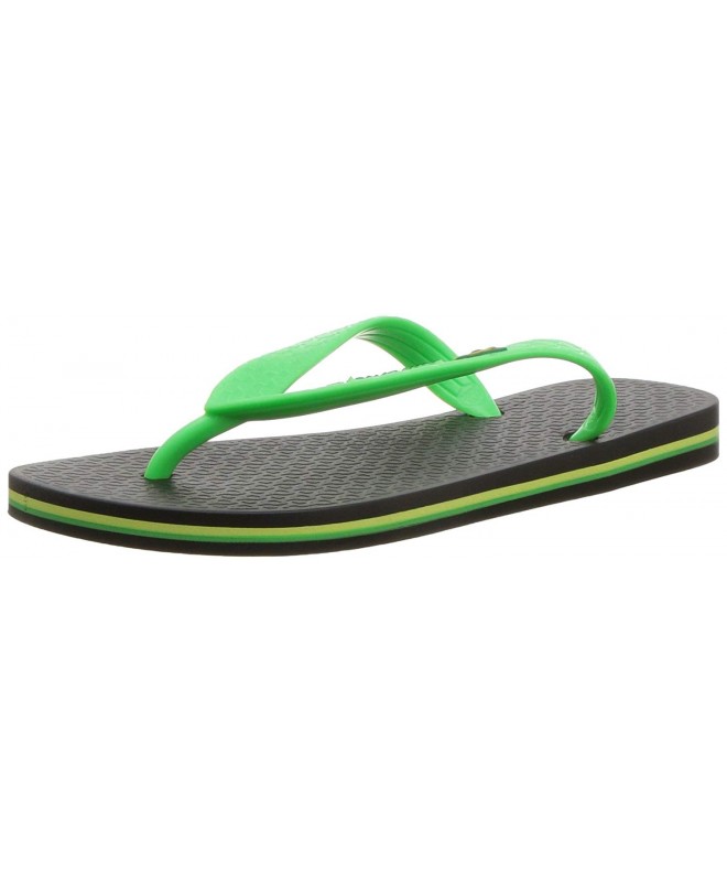 Sandals Brazil Kids Flip-Flop - Black/Green - CI186ZC6LAD $32.15