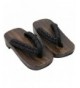 Sandals Boys Japanese Wooden Geta Sandals Brown - C1182LW06Z6 $42.42