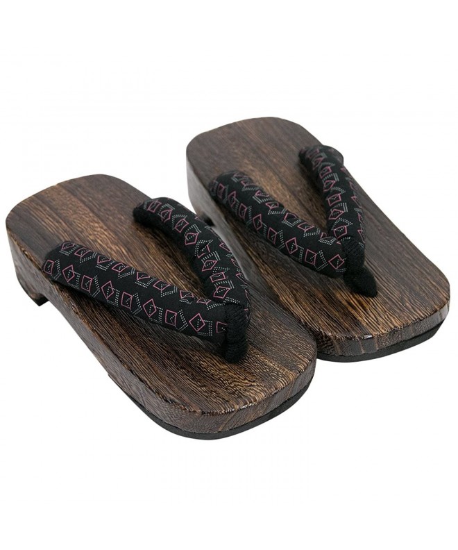 Sandals Boys Japanese Wooden Geta Sandals Brown - C1182LW06Z6 $42.42
