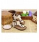 Sandals Littke Kid's Cozy Slingback Flat Sandals Strap Open Toe Slide Shoes US 13-13.5 Apricot (FBA) - CM18EK89QT4 $18.34