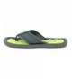 Sandals Faux Leather Thong with EVA Lining Boys Flip Flops - Dark Grey - CE18DI3K99A $37.07