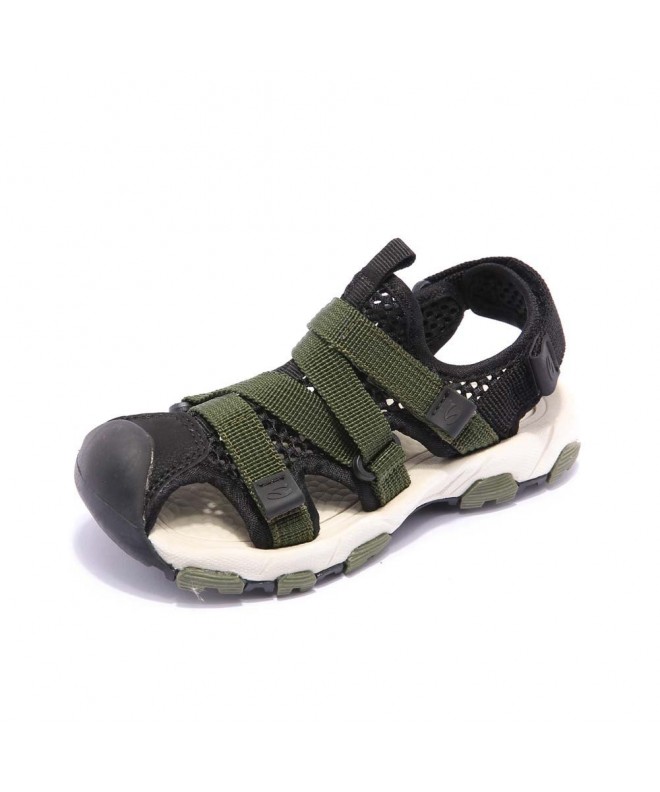 Sandals Boys Sport Sandals Closed-Toe Water Beach Shoes Summer Breathable Athletic (Toddler/Little Kid/Big Kid) - Green - CH1...