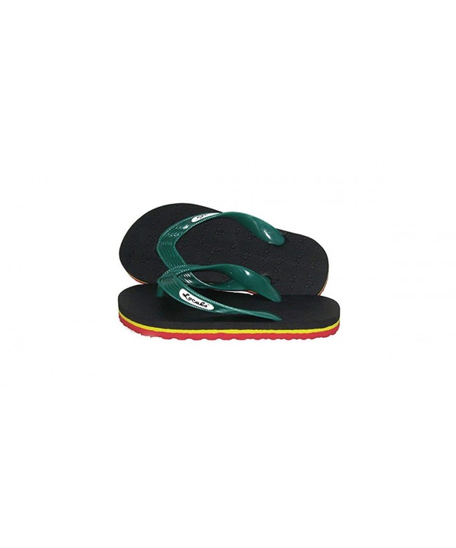 Sandals Reggae Kids Stripe Slipper - Green - CB110OOE6W7 $36.86