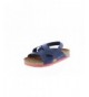 Sandals Revo Boy's Footbed Sandal with Contrast Stitching and Outsole - Navy/Red - CH18NOIO4ZK $43.65