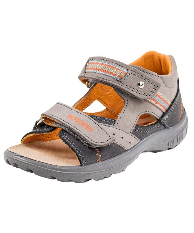 Sandals Toddler Boy Sandals 122078-21 Genuine Leather Shoes Brown - C418DT6M3SY $82.36