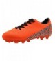 Soccer Kid's FG Soccer Shoes Arch-Support Athletic Outdoor Soccer Cleats (Little Kid/Big Kid) - Orange - CE18LR745R0 $37.66