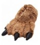 Slippers Grizzly Bear Stuffed Animal Claw Paw Slippers Toddlers - Kids & Adults - Tan Timber Wolf - CC18IZ0CD5O $31.06