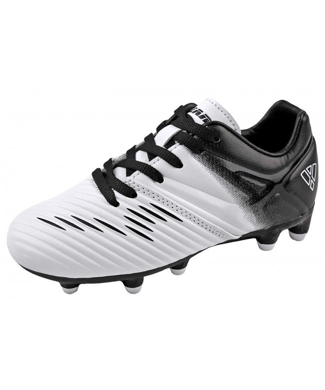 Soccer Youth Liga FG Soccer Shoe for Kids | TPU Outsole and Studs | Outdoor Soccer Shoes - White/Black - CA18IYN9SMA $52.32