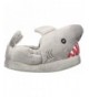 Slippers Kids Boys Light-Up Eyes Shark Slippers Moccasin - Grey/Red - CH129LKWV1H $30.22