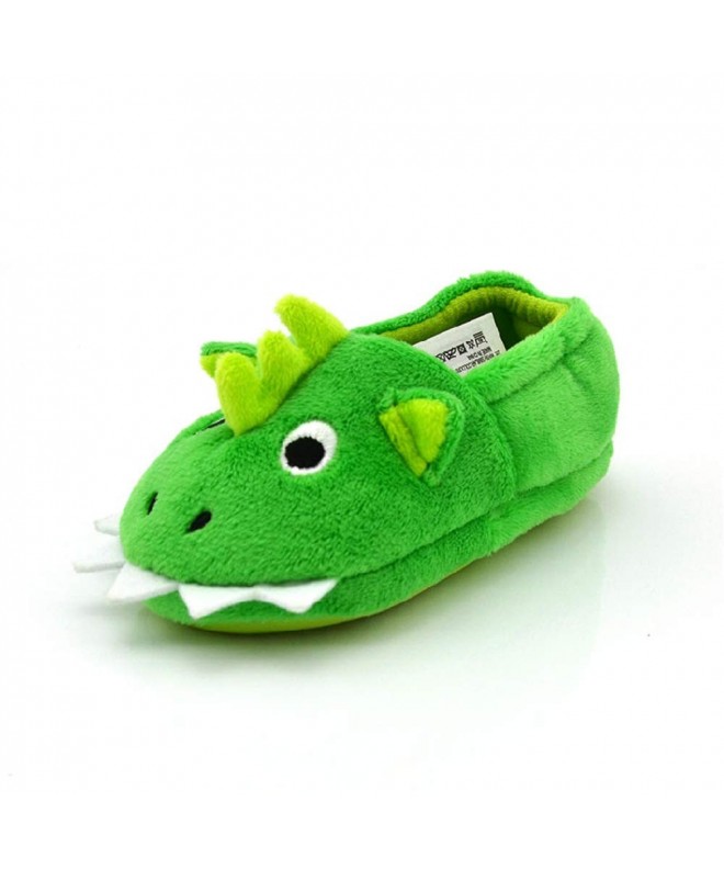Slippers Toddler Kids Dinosaur Slipper Boots Cute Cartoon Soft House Shoes - Green - C318NEX8HLN $39.80