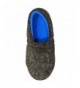Slippers Kids Boys Marled Soft Terry A-Line Slip-ONS (See Colors Sizes) - Black Marled/Cobalt - CO18CT2OKTL $21.86