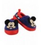 Slippers Mickey Mouse Toddler Boy's Plush A-Line Slippers with 3D Ears - Navy - C618KLKKDXD $32.33