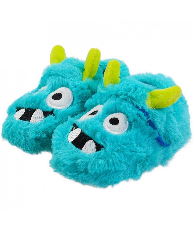 Slippers Children's Winter Cute Warm Comfort Short Pile Lining Monster with Anti-Slip Slippers - Monster - CP18LTQO3AQ $29.48