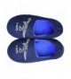 Slippers Little Kids Big Boys Warm Slippers with Soft Memory Foam Slip-on Indoor Cute Dinosaur Shoes - Dark Blue - CU18L6GWN8...