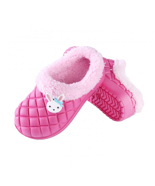 Slippers Kids Cute House Slippers|Warm and Soft Bedroom Slippers|Slip on House Shoes for Boys and Girls - Pink - C518IMUGO7R ...