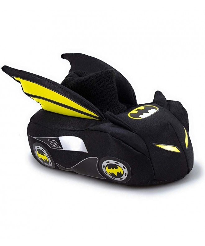 Slippers Batman Batmobile Toddler Little Kid Sock Top Slippers - Black/Yellow - CT125W61IV3 $51.90