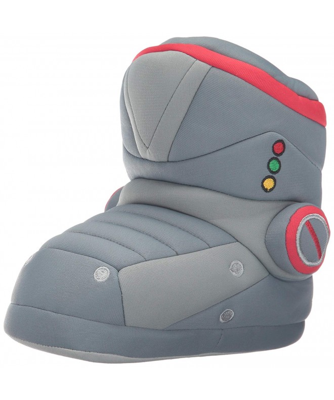 Slippers Boys Robot Boot Slippers Moccasin (Toddler/Little Kid) - Grey/Red - CH12H33ILAN $42.13