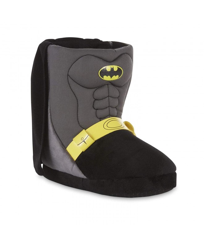 Slippers Boy's Batman Bootie Slippers - Black/Gray/Yellow - CK12MY1TOKF $44.16