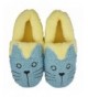 Slippers Girls/Boys/Little Kids Cat Slippers with Rubber Sole Outdoor House Shoes - Blue - CG18NA2UNLI $30.88