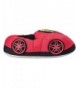 Slippers Boys' Light-up Race Car Plush Moccasin Slipper - Red - CR17YUSWK4M $33.35