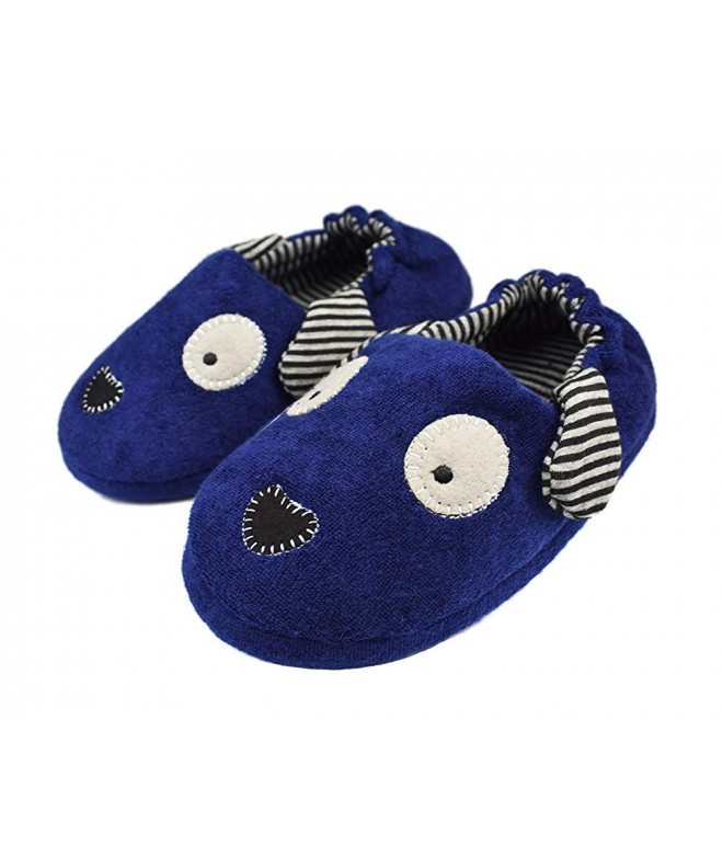 Slippers Little Kids Boys Girls Winter Warm Slippers Toddler Indoor Cute Animals Slip-on Shoes - Dog - CY18IEMYDC5 $21.41