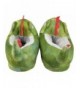 Slippers Boy's/Girl's Dinosaur Slippers with Anti-Skid Rubber Sole House Shoes - Green - CS18NAR32ZC $33.23