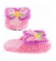 Slippers Plush Animal Non-Skid Slippers - Size 11-12 5-6 Years Old - Pink Butterfly - C011LEPOYTF $29.93