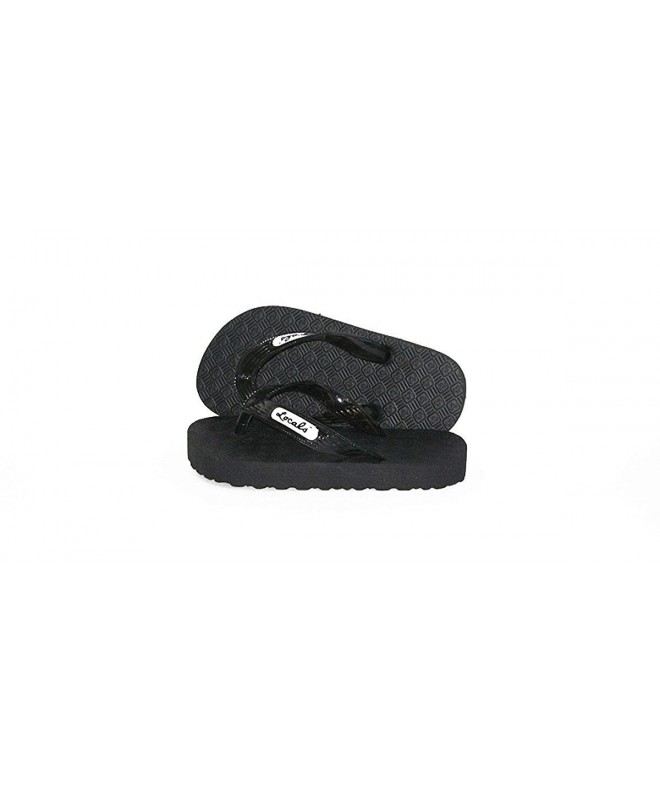Slippers Kids Black with Black Strap Slipper - Black - CQ110OOE7QH $37.76