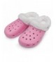 Slippers Kid's Unisex Classic Fur Lined Clog - Pink - CA18IDSH3A7 $24.42