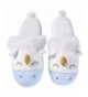 Slippers Women Slippers Unicorn Cute House Slippers Ladies Pink Winter Girls Slippers - Blue - CC18ILGT90H $29.77
