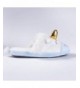 Slippers Women Slippers Unicorn Cute House Slippers Ladies Pink Winter Girls Slippers - Blue - CC18ILGT90H $29.77