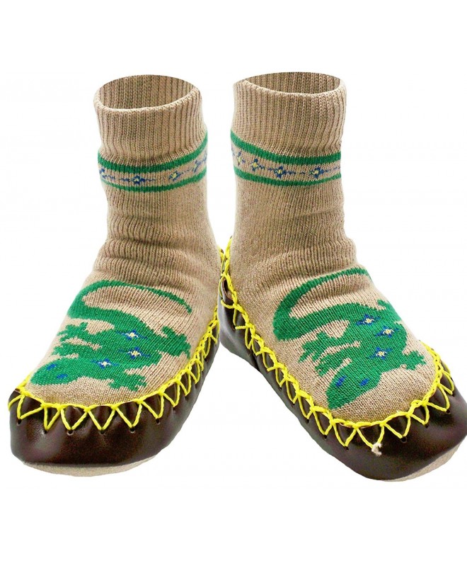 Slippers Leapin' Lizards Gecko Kids Swedish Moccasins House Slippers Shoes - CM12L3WJ4ON $54.93