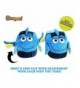 Slippers Animated Dory Plush Slippers - Ultra Soft and Fuzzy - Fins Flap and Flutter as You Walk Blue - CR18OW3H0RH $48.97